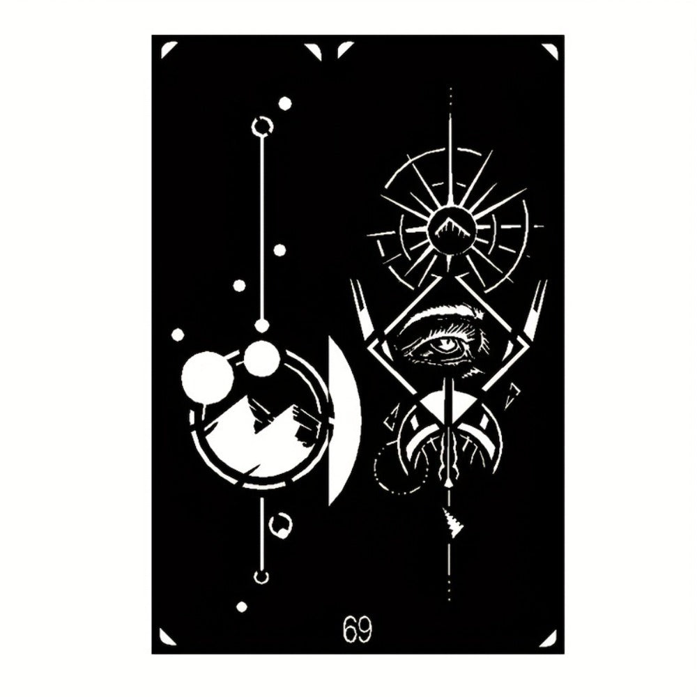 Tattoo Stencil Kit, Reusable Temporary Tattoos Stencils, Airbrush Tattoo Stencil Stickers, Whale Dolphin Cat Deer Wing Crown Creative Cross Moon And Sun Pattern, Tattoos Stencil for Adults And Beach Festivals Parties