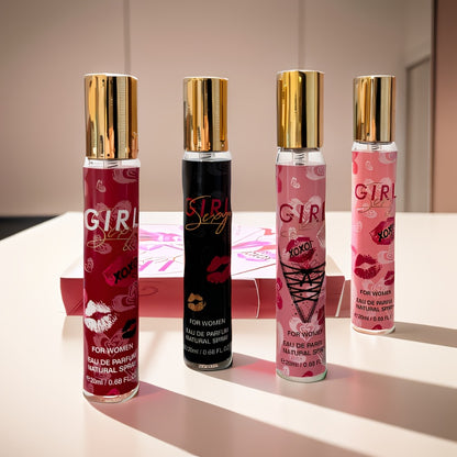 Women's Perfume Gift Set 4 Piece Travel Size Spray Kit - MYSTICAL Long Lasting Fresh Floral Scent Unisex Fragrance for Her Birthday Valentine's Day