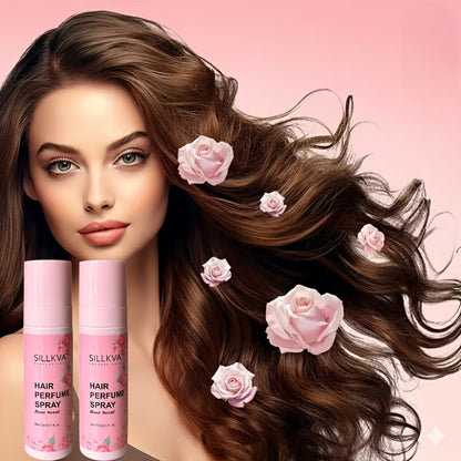 Moroccan Argan Hair Oil & Rose Scented Spray Set SILLKVA Revitalizing Penetrating Treatment Smooths Moisturizes Strengthens Hair Long-Lasting Fragrance for Women