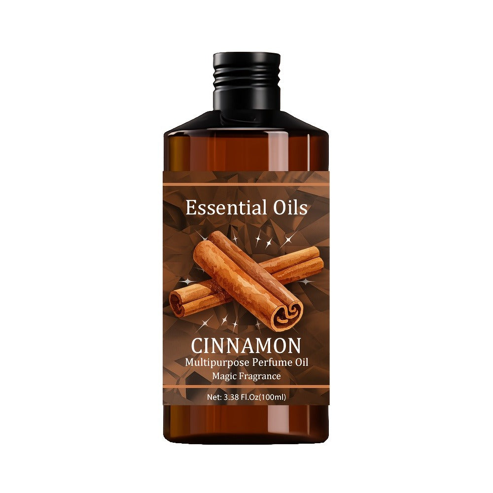 Cinnamon Essential Oil, 100Ml/3.38 Fl.Oz, 100% Pure Care Grade for Nail, Hair & Skin Care, Massage, Moisturizing Massage Essential Oil for Men And Women, Meditation Gift, Perfect Christmas Gift