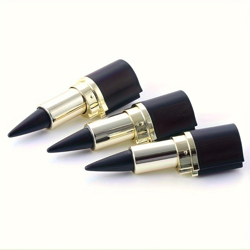 3-pack Solid Matte Black Eyeliner - Resistant to Smudging, Waterproof, and Color Fade, Suitable for Beginners - Creamy Formula That Is Easy to Apply and Long-lasting