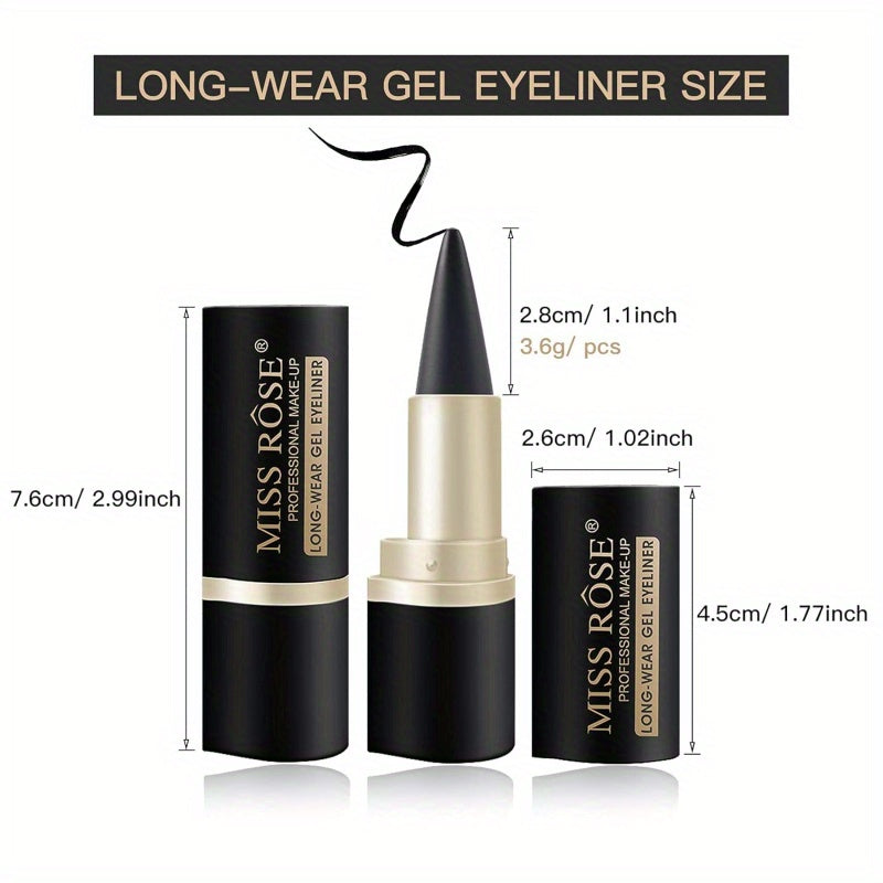 3pcs Single-Tip Solid Matte Eyeliner Pencil Set - Waterproof and Smudge-Proof | Long-Lasting Color, Gentle on the Eye Area | Ideal Makeup Gift for Valentine's Day, Halloween, and Christmas