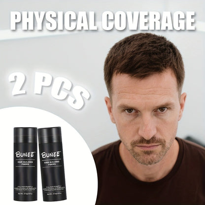 Hair Fiber Powder 27.5g Hairline Powder 2pcs Set — Instant Hair Loss Concealer for Thinning Hair, Parting & Receding Hairline Coverage for Men and Women