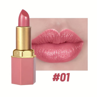 Hydrating Lipstick Set 6pcs - Moisturizing Creamy Formula, Long-Lasting Vibrant Berry & Nude Shades | Effortless Glide Lip Color for Daily Makeup | Essential Beauty Gift for Women