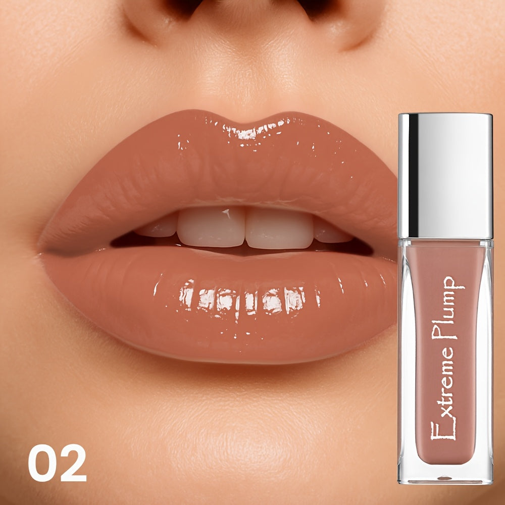 Long-Lasting Water-Gloss Lip Gloss - Moisturizing & Hydrating, Sweatproof Non-Sticky Pinkish-Shimmer Lip Gloss with Glossy Finish, Nude Pink Tint for All Light Beige Types (Light Beige to Nude) - Smooth Lip Gloss for Women, Parties, Weddings & Everyday, M