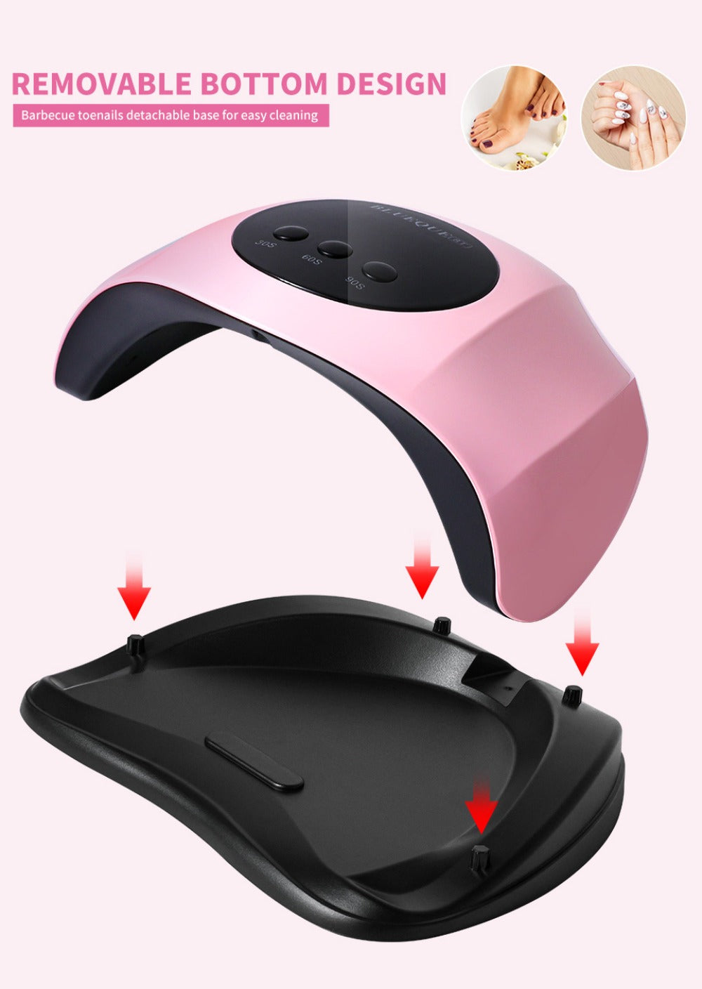 Professional /LED Nail Lamp with LCD Display & Sensor Suitable for /LED Nail Polish, 4 Timer Settings, Instant Nail Dryer for Gel Polish, Lamp for Home Salon, Nail Glue Tool, No Adapter Required Gift for DIY