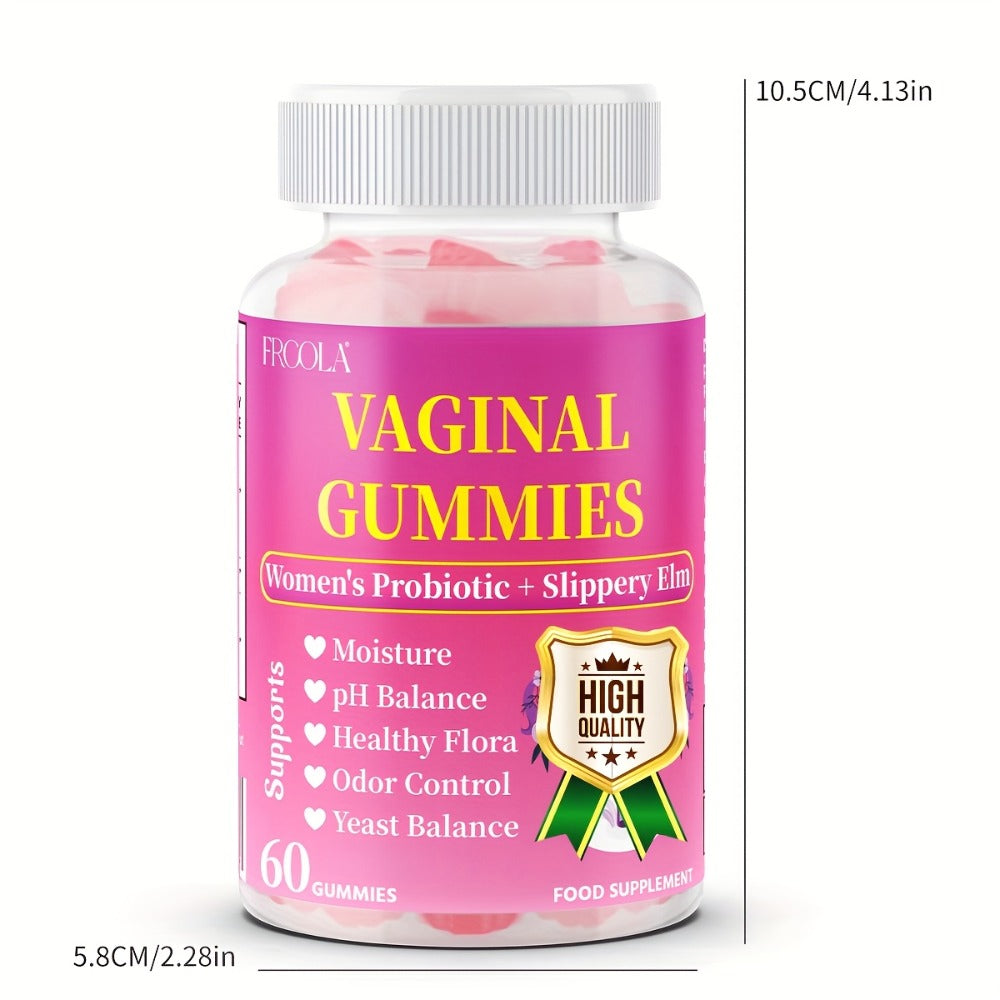 [Feminine Private Care Gummies] - Natural Hydration, Comfort, Elasticity, And Balance - 30 Servings with Kacip Fatimah, Fenugreek, Slippery Elm Bark, Manjakani, And Maca Root, V-Positiv Probiotic Blend