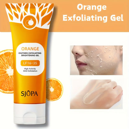 Exfoliating Face Gel Orange Vitamin C Salicylic Acid Brightening Pore Cleansing Alcohol Free Moisturizing Physical Exfoliant for All Skin Types Daily Use 100g