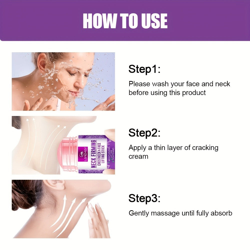 3pcs Retinol Collagen Neck Facial Stick That Feels Refreshed, Gentle And Non-irritating. For Firming And Moisturizing The Face, Neck, Suitable For All Skin Types - Christmas Gifts.