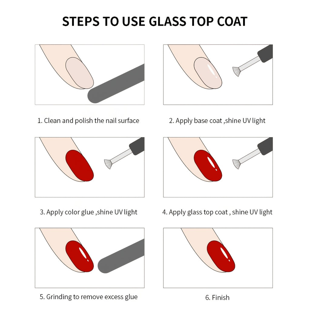 XEIJAYI Electroplated Bottle Glass Sealing2pcs - Nail Functional Gel With Ultra-Bright, Long-Lasting, Wear-Resistant, And Anti-Fouling Properties That Leave The Nails Intact Without Damaging Them, Nail Protector | Sleek Bottle Design |