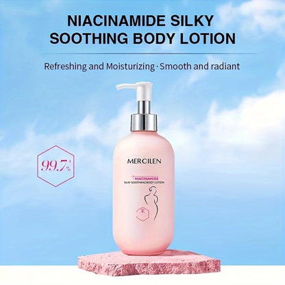 Niacinamide Body Lotion Silky Moisturizing Formula Deep Hydration Smooth Skin Feel Brightening Lightweight All Skin Types Mild Ingredients Daily Body Moisturizer 8.45oz 250ml