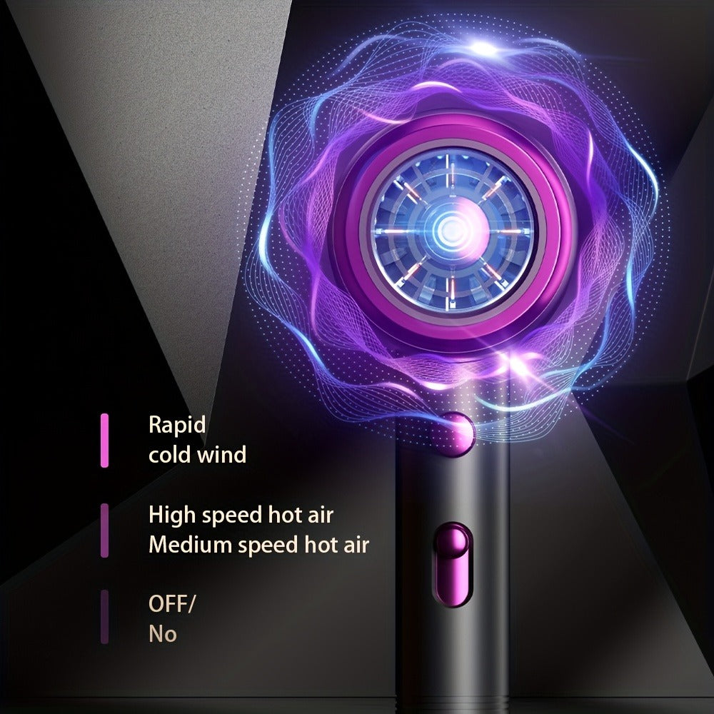 Professional Ionic Hair Dryer, Powerful 1600W Quick Dry Low Noise Hair Dryer with 2 Concentrator Nozzles 1 Diffuser Attachment 3 Combs One Multi-Purpose Hanger for Home Salon Travel (Gray, White, Red, Green, Purple, Pink)