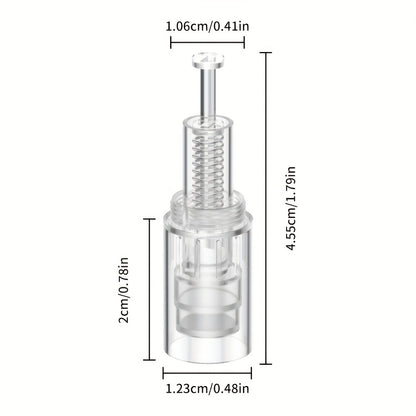 Derma Pen Replacement Needle Cartridges 10pcs/Pack — 12 Pin, 36 Pin & R-Nano Tips for L1 L3 L6 L8 S8 Microneedling Pen, 0.25mm Screw-Lock
