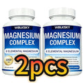 Magnesium Complex Supplement Capsules, Magnesium Glycinate, Compound Magnesium, 1000mg Per Capsule - 8 Forms Of Elemental Magnesium(Glycinate, Citrate, Malate, Orotate, Taurate, Aspartate, Oxide, Carbonate), Helps Improve Mood And Sleep(2 Bottles)