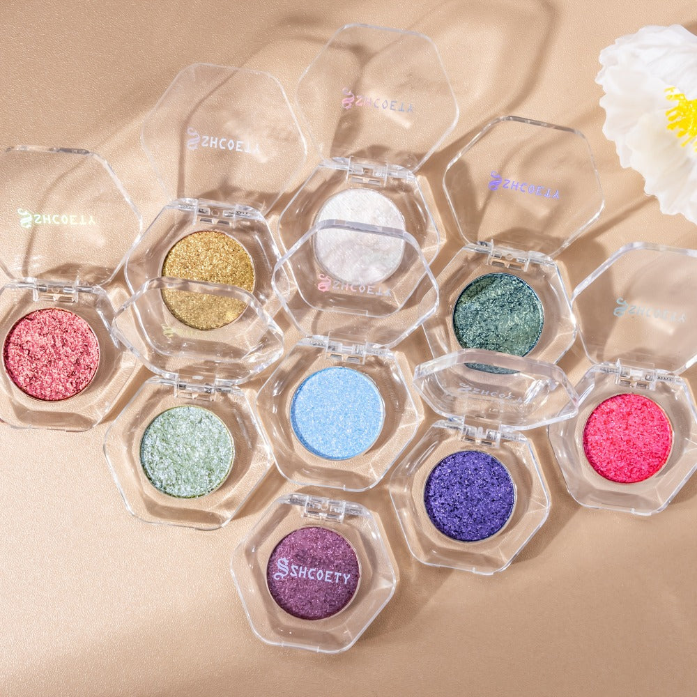 Eyeshadow Palette 12 Shades Chameleon Color-Shifting Matte Shimmer Set with Pearlescent Pigments - Blendable Long-Lasting Eye Makeup Kit for Women All Skin Tones
