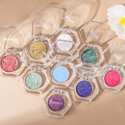 Eyeshadow Palette 12 Shades Chameleon Color-Shifting Matte Shimmer Set with Pearlescent Pigments - Blendable Long-Lasting Eye Makeup Kit for Women All Skin Tones