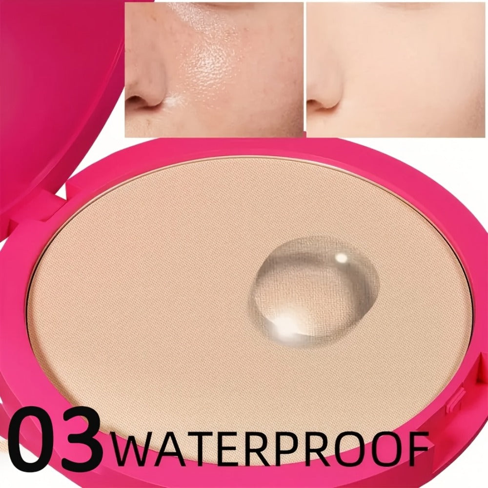 Powder Foundation Waterproof Matte — Full Coverage Non-Cakey Formula | All Skin Types | Light to Medium Tone | 0.31 oz Compact