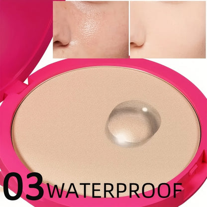 Powder Foundation Waterproof Matte — Full Coverage Non-Cakey Formula | All Skin Types | Light to Medium Tone | 0.31 oz Compact