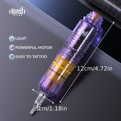 Tattoo Machine Kit VOID Complete Set Rotary Tattoo Pen with 20 Cartridge Needles 5 Tattoo Inks Power Supply Practice Skin Transfer Paper Gloves for Beginners & Artists Gift