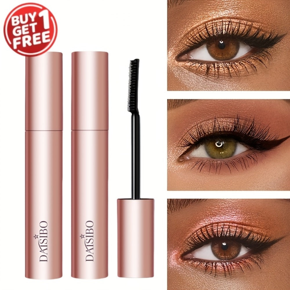 Waterproof Mascara 2-Pack Volumizing Lengthening Curling Long-Lasting Formula Brush Head Lash Extender Eye Makeup Tool for Women