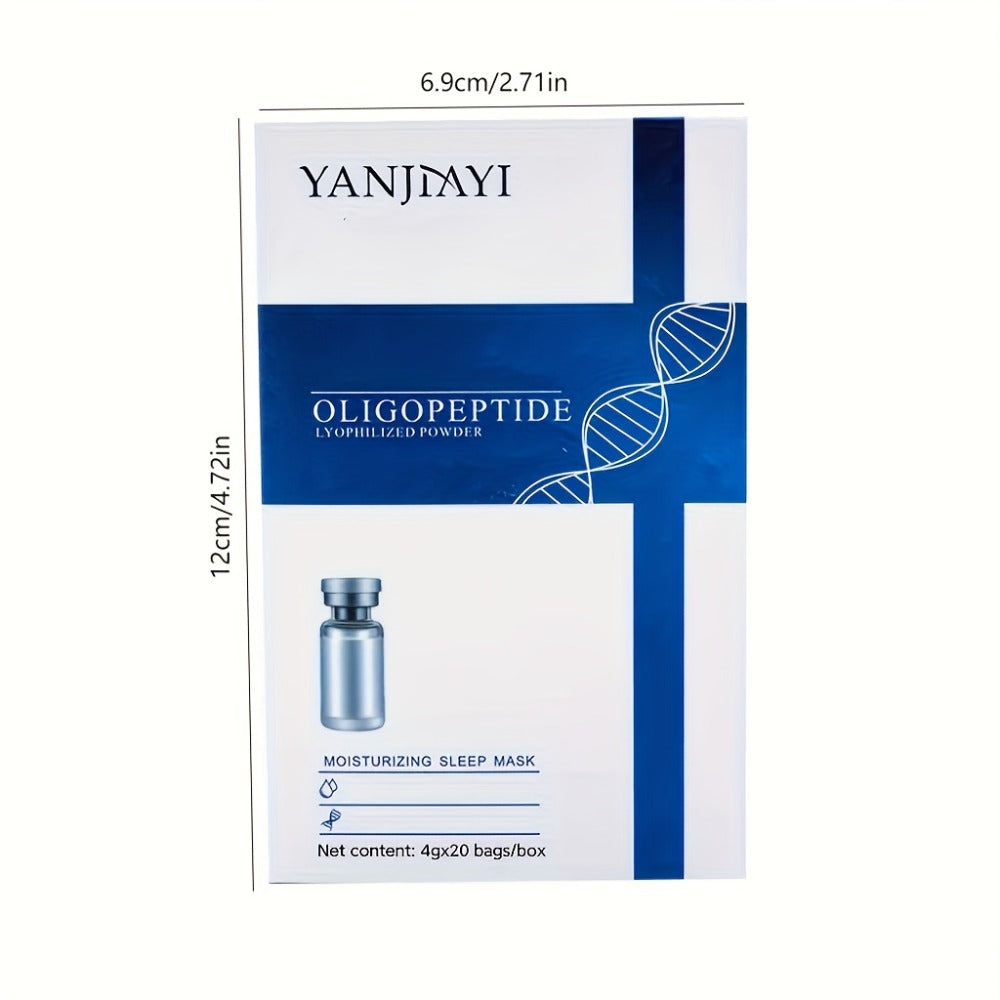 YANJINY Oligopeptide Moisturizing Sleep Mask Gel, Niacinamide & Hyaluronic Acid Enriched Night Serum - Alcohol Free, Scented, Dry Skin Face, Portable Single-Use Packets (Quantity Unspecified)
