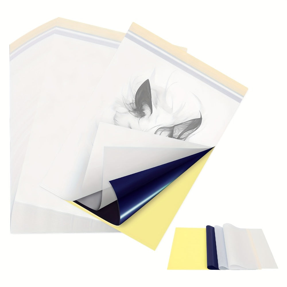 Tattoo Transfer Paper 40 Sheets Peripage Thermal Stencil Paper Ink-Free Fast Imaging A4 High Definition for Tattoo Machine Artists & Beginners