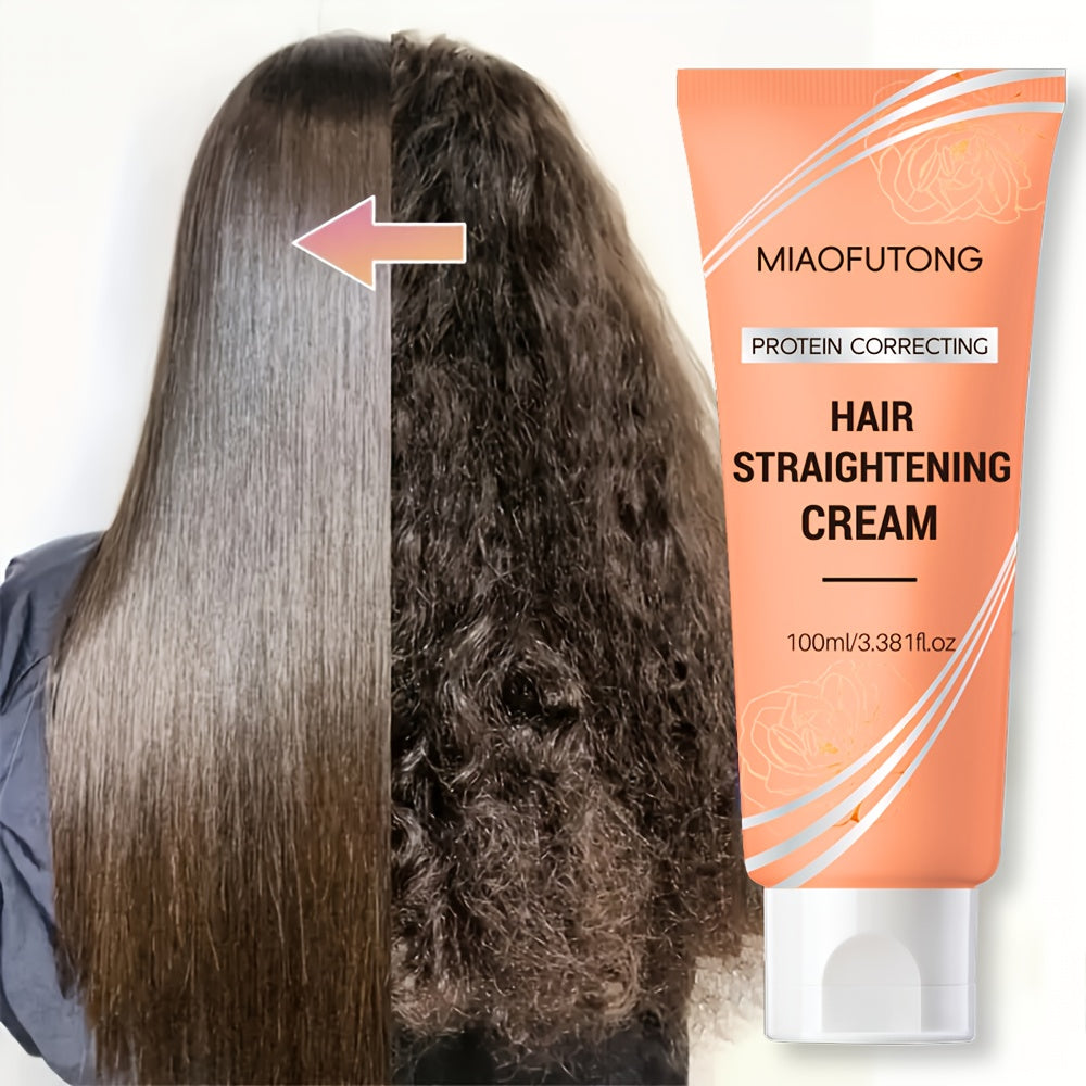 3.38oz Protein Straightening Cream - Moisturizing & Smoothing, Hair, Deeply & Strengthens Hair, Deep Hydration, Improves Frizz, Non-Greasy, Suitable for All Hair Types Valentine'S Day Gift
