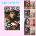 Three-layer/Four-layer Multifunctional Folding Book-style Makeup Palette, Eye Shadow, Blush And Highlighter Makeup Book All-in-one Palette, Holiday Gift Makeup Palette