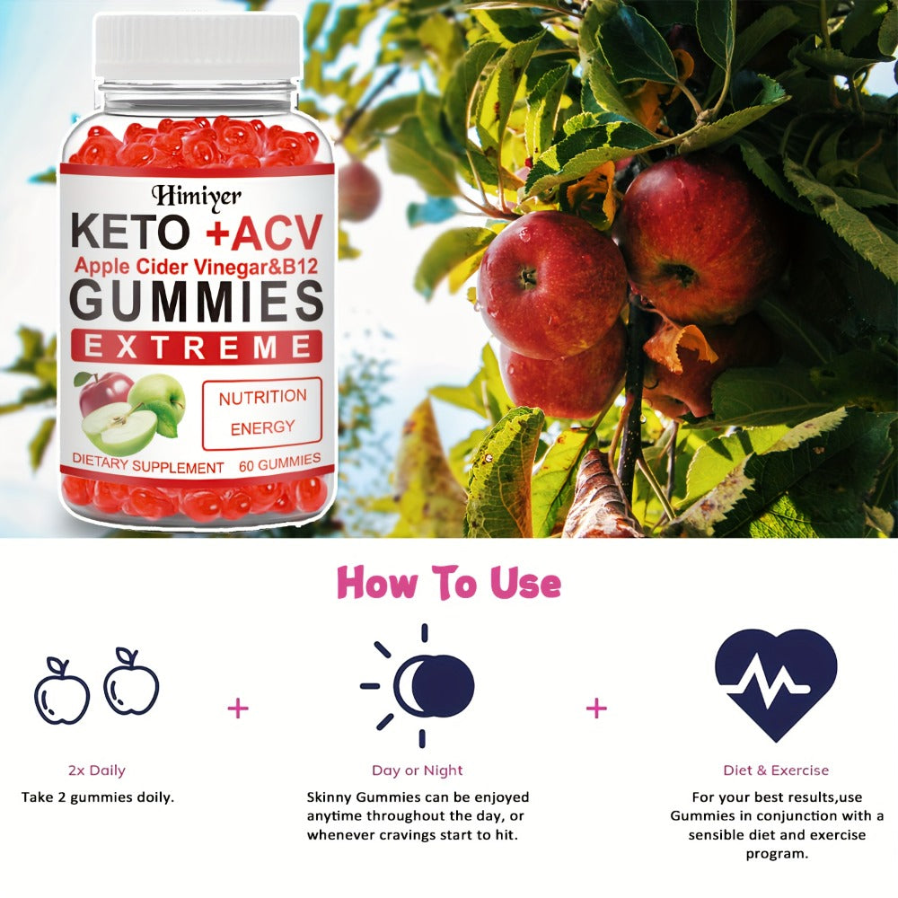 [Keto ACV Gummies] 1/2pcs Keto ACV Gummies - Apple Cider Vinegar Formulated With Pomegranate Beet Juice Powder B12 Vegan 60 Gummys, High-Quality Apple Cider Vinegar Is Rich In Vitamins B And C, Supplementing Vitamin Nutrition, Gut Healthy &