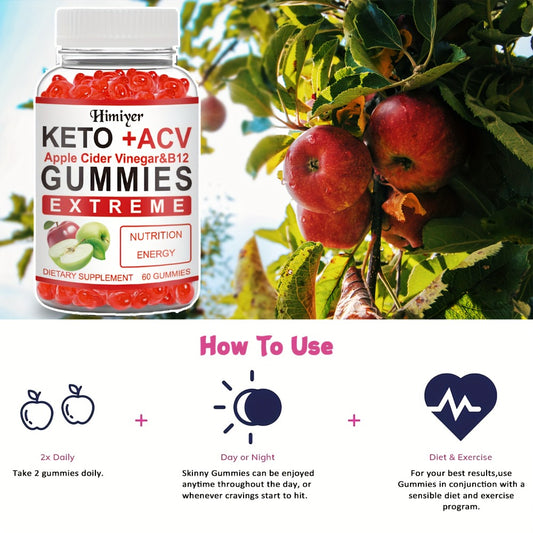 [Keto ACV Gummies] 1/2pcs Keto ACV Gummies - Apple Cider Vinegar Formulated With Pomegranate Beet Juice Powder B12 Vegan 60 Gummys, High-Quality Apple Cider Vinegar Is Rich In Vitamins B And C, Supplementing Vitamin Nutrition, Gut Healthy &