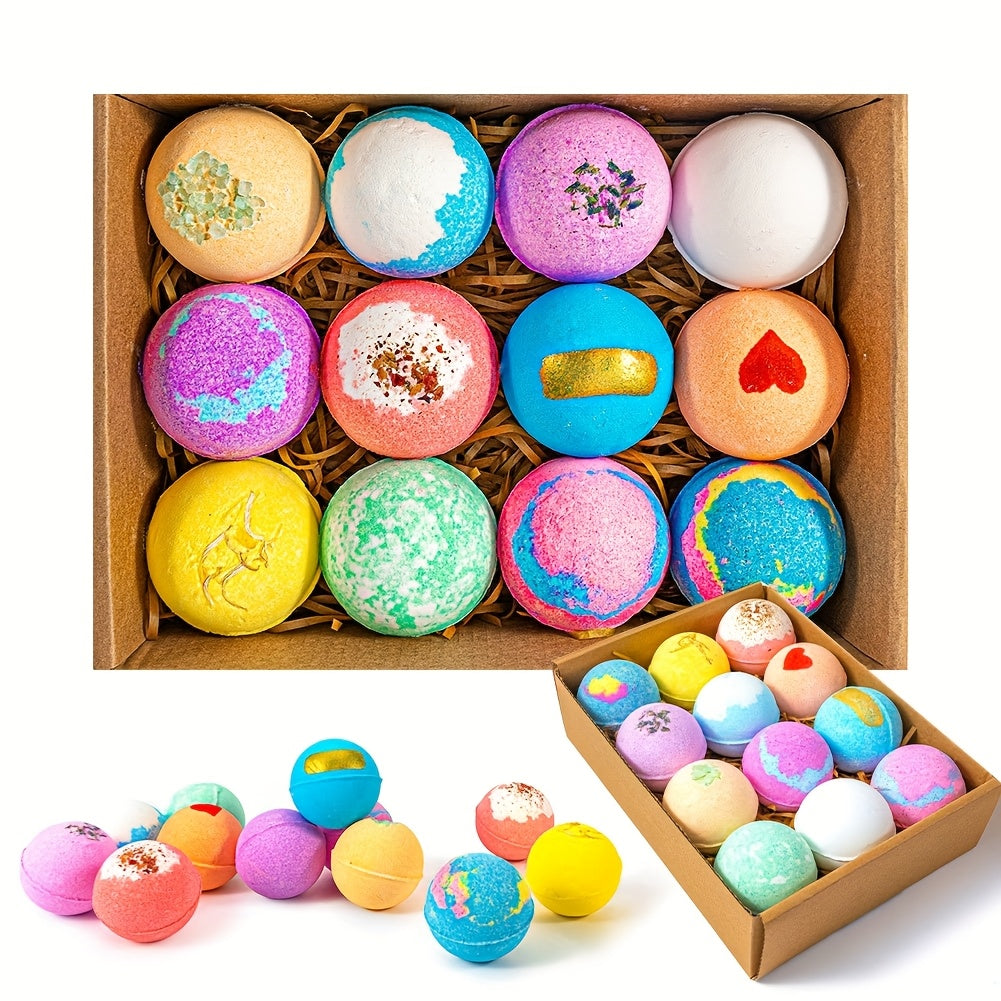 Ocean Bath Bombs Gift Set 20pcs Sea Themed Fizzy Bath Salt Balls Fun Treasure Spa Bombs for Women Kids Birthday Christmas Easter Holiday Gift Variety Pack