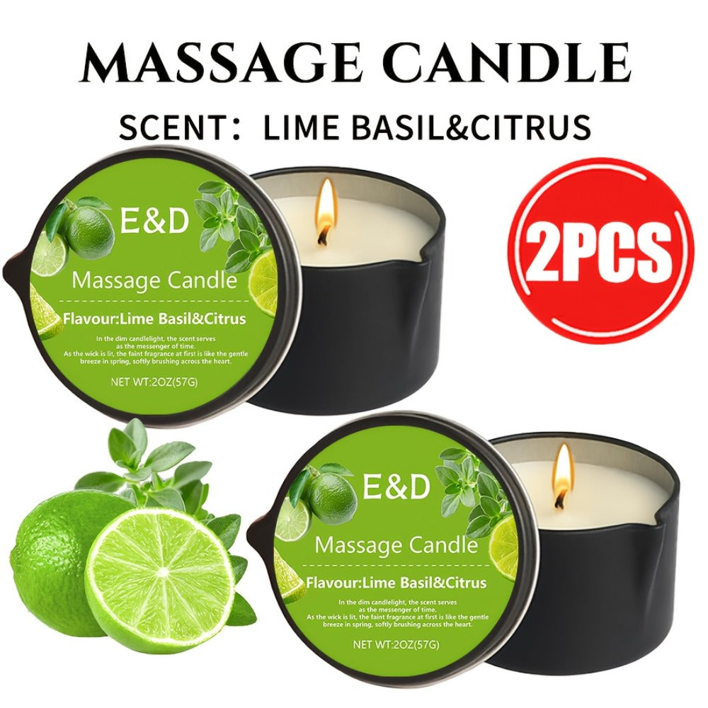 EVODUCK 6pcs/2pcs/1pc 2-In-1 Massage Oil Candle with Essential Oil Luxury Scented Candle with Soy Wax – Warm Moisturizing Body Lotion – Nail Salon, Spa, Pedicure, Beauty, Wedding, Christmas, Valentine'S Day Gift for Women (Total 12Oz/ – Each 2Oz)