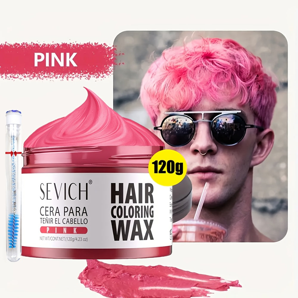 Hair Color Wax Temporary - Instant Hair Dye Wax for Parties Cosplay Festivals - Strong Hold Styling Wax with Vibrant Color for All Hair Types Men Women Kids