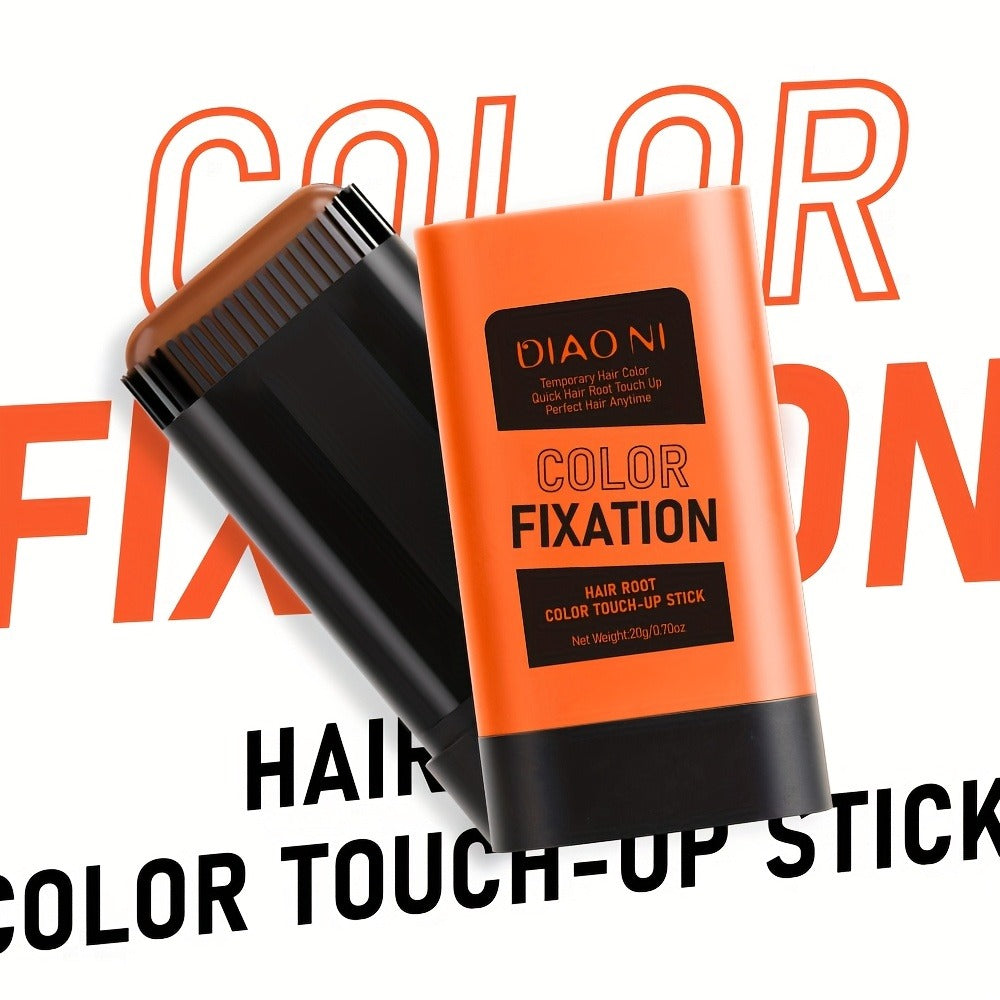 Disposable Hair Root Touch-Up Stick 2pcs - Portable Gray Coverage Hair Dye Stick with Plant-Based Squalane | Long-Lasting | 3 Shades | All Hair Types