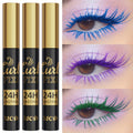 Set of 3 Colorful Mascaras in Bright Shades, Perfect for Everyday Wear, Clubbing, Or Parties. They Are Long, Slim, And Provide a Curled Effect. Includes an Eyebrow Pencil, Eyeshadow Pencil, And Waterproof Eyeliner That Resists Sweat