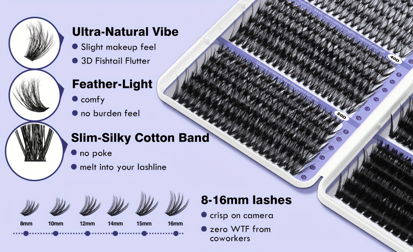 708pcs Wispy Volume Eyelash Extensions Mixed Length 30D-100D Volume Cluster Lashes Premade Lash Kit With Bond Seal & Applicator For Everyday Look, Party, Travel And Events