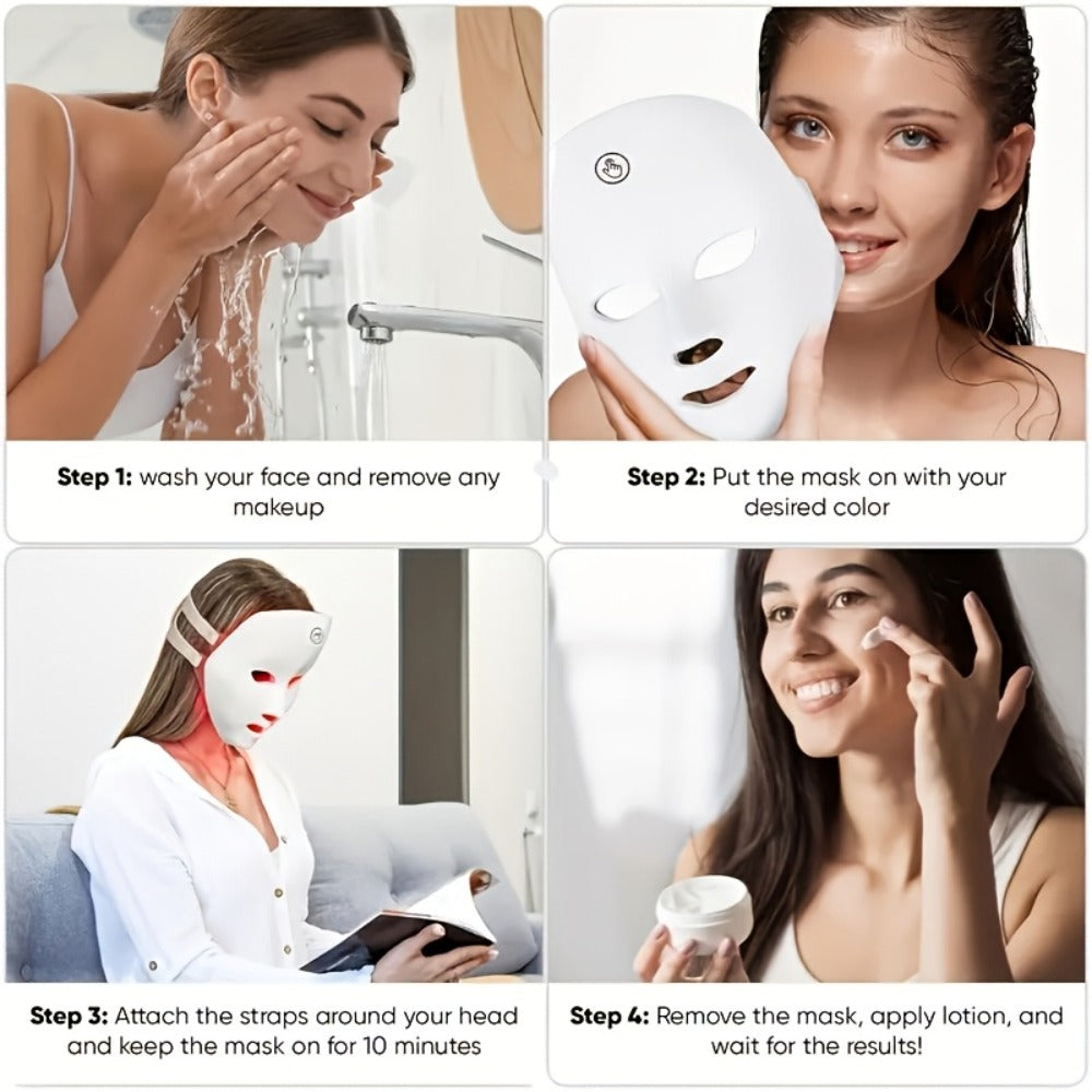 7-Function Color Facial Skincare Mask - Advanced Skin Care Device for Facial Skin and Radiance - The Perfect Holiday Gift, a Beauty Tool for Women