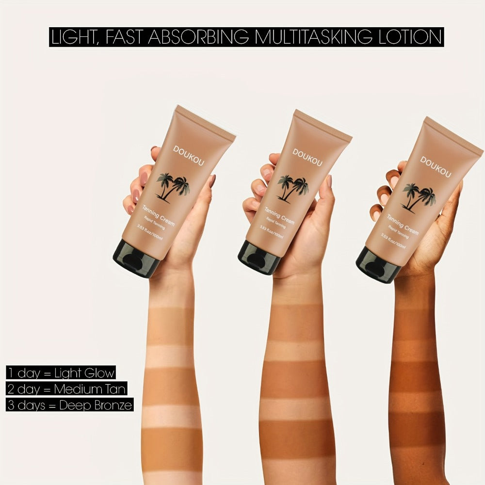 [3.53fl.oz Self Tanner] Non-Streaking Natural Looking 3.53fl.oz Self Tanner Body Lotion, Tanning Lotion | Tanner cream, Self Tanning Lotion for Body sunless Tanners, Tanning without the Sun, 100ml
