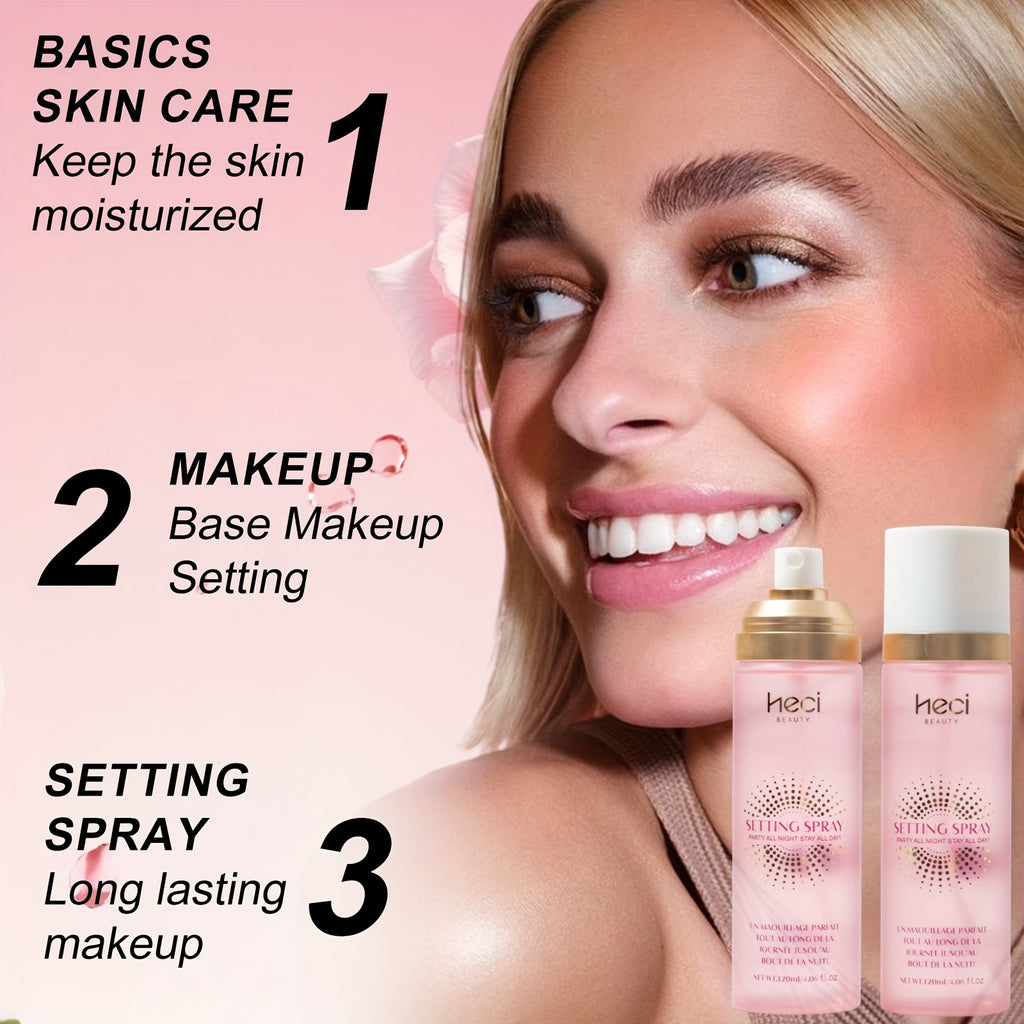 1pc Moisturizing Series Makeup Setting Spray, 3-in-1 Prime + Hydrate + Set, Long-Lasting Makeup Setting, Moisturizing Setting Spray, Waterproof And Sweat-Proof, Make The Makeup More Adherent And More Delicate, Suitable for All Skin Valentine's Day
