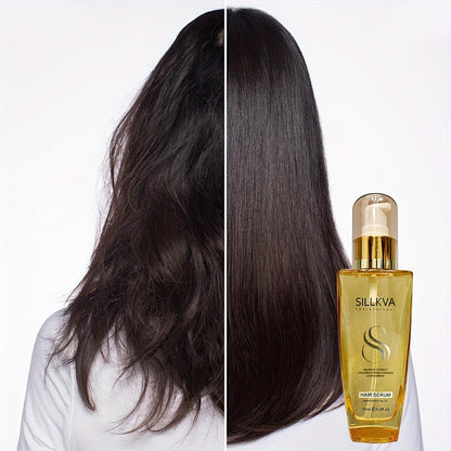 Argan Oil Hair Serum 2 Pack SILLKVA Nourishing Treatment for Dry Damaged Frizzy Flyaway Hair Moisturizing Smoothing Anti-Frizz Serum for All Hair Types