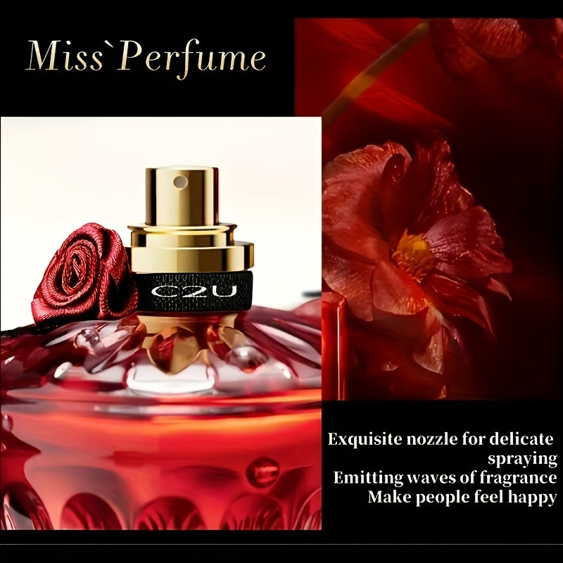 Random 1pc Red Crystal Rose Women'S Perfume, Seductive Floral Woody Scent, Long Lasting Eau De Parfum For Daily Wear Dates Parties, Perfect Gift For Her, Ideal For Valentine'S Halloween Christmas New Year.