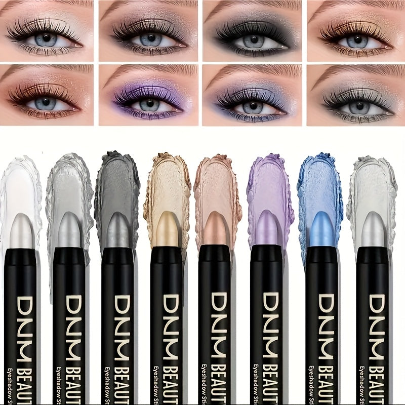 8/16pcs color Shimmery eye shadow pen eyeliner fluorescent pen eyeliner gel pen suitable for various holiday/party makeup tools Perfect gift for Mother's Day