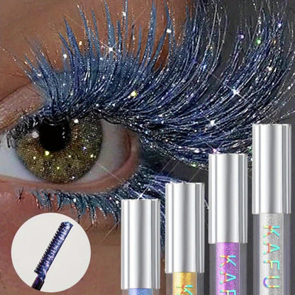 Colored Mascara Set 4pcs — Vibrant Silvery Blue Yellow Purple Eye Makeup, Curling Long-Lasting Formula for Daily Wear, Clubbing & Party Looks