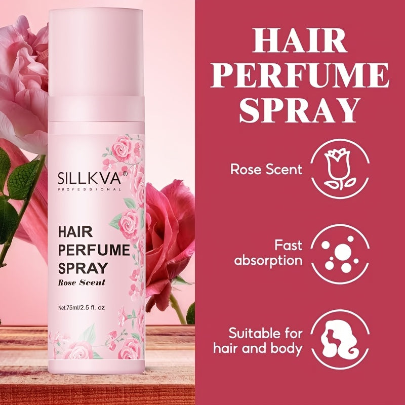 SILLKVA Moroccan Argan Revitalizing Penetrating Hair Oil + Rose Scented Hair Spray Set - A Hair Oil And Rose Essence Spray Specially Developed For Women. It Smooths, Moisturizes, And Strengthens Hair While Leaving A Long-lasting