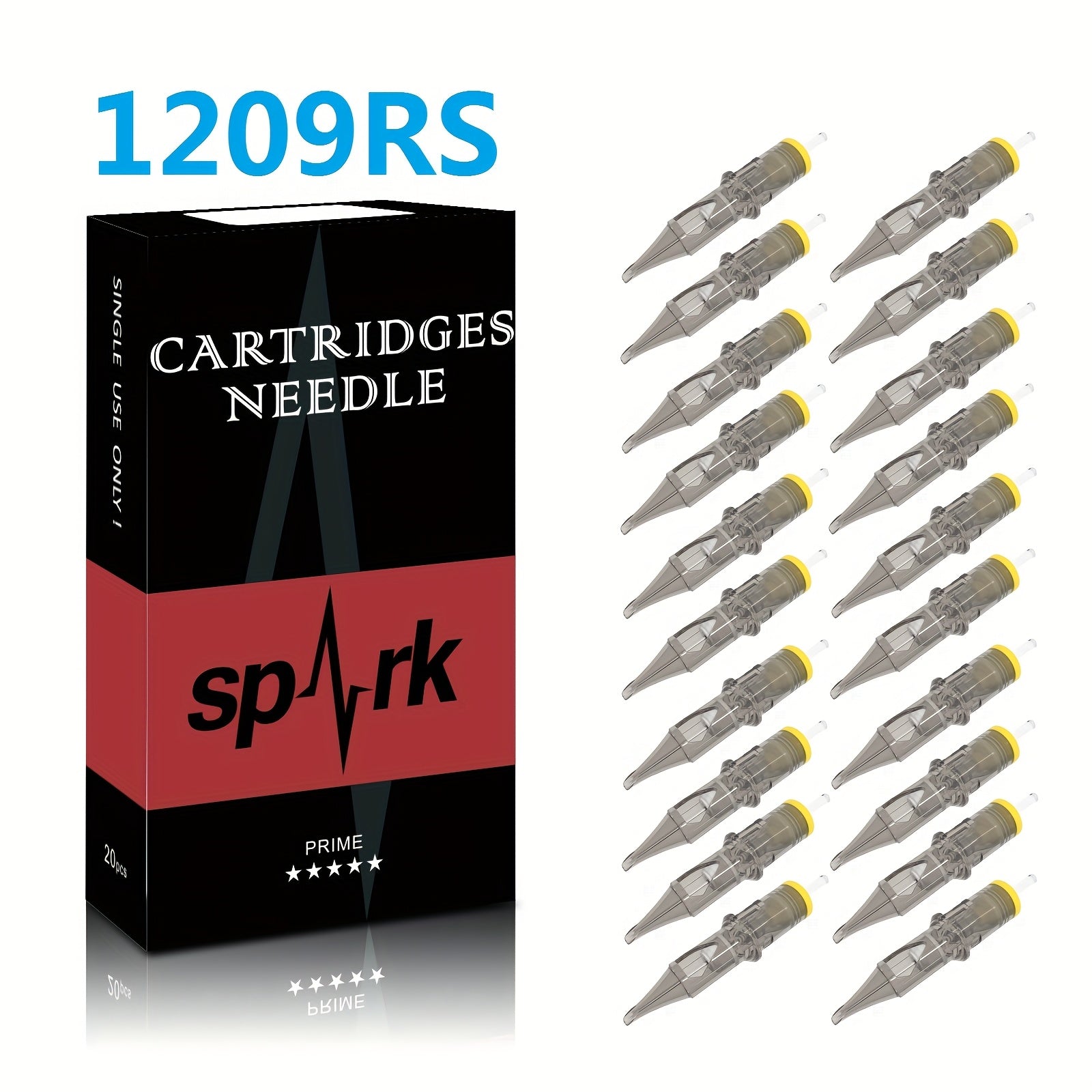 20pcs/box SPARK Tattoo Disposable Cartridge Needles, 12 Series Tattoo Needle For Tattoo Artists And Beginners Type: RS/RL/M1/CM