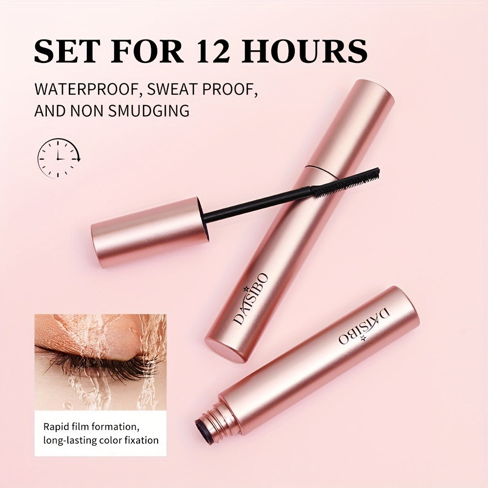 Waterproof Mascara 2-Pack Volumizing Lengthening Curling Long-Lasting Formula Brush Head Lash Extender Eye Makeup Tool for Women