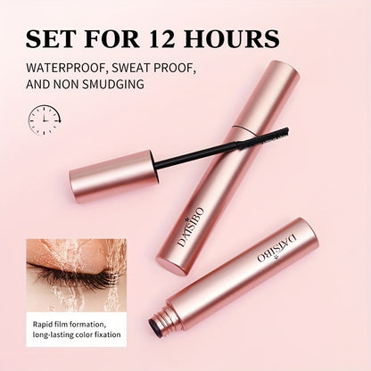 Waterproof Mascara 2-Pack Volumizing Lengthening Curling Long-Lasting Formula Brush Head Lash Extender Eye Makeup Tool for Women
