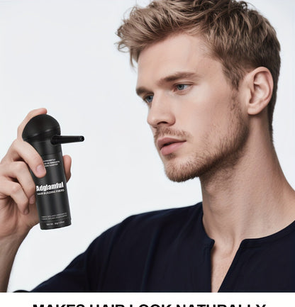 Hair Volumizing Fibers 2-in-1 Kit 30g x 2pcs - Adglamful Instant Volume for Sparse Hair, Fills Part Lines & Hairlines, Men & Women, Black & Dark Brown