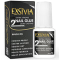 Super Strong Nail Glue for Press On Nails, Acrylic Nails & Nail Tips Exsivia 2nd Gen NailBond for Fake Nails, Extra Strength,Long Lasting, Brush on Adhesive, No Dehydrator or Primer Needed