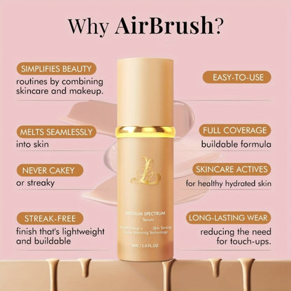 Liquid Foundation Color Changing 4-in-1 Full Coverage Waterproof Concealer Foundation, Medium Spectrum Formula for All Skin Tones, Natural Finish Makeup for Light to Beige Complexions